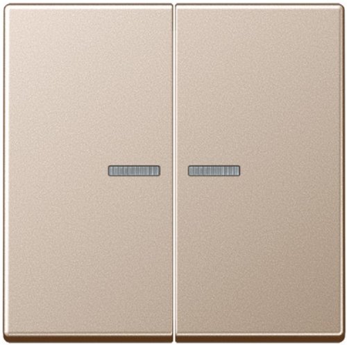 Лицевая панель Jung A creation для 2-кл. выключателя с подсветкой шампань картинка